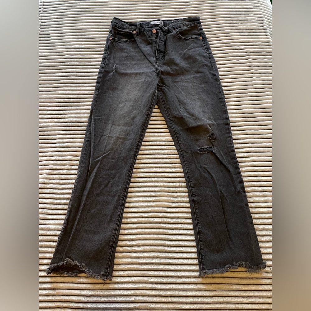 LOFT straight crop black jeans size 27